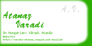 atanaz varadi business card